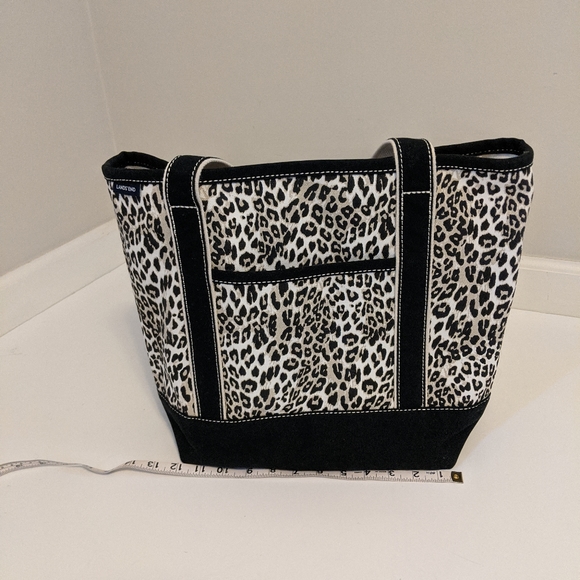 lands end leopard tote